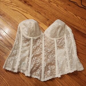 Vintage Carnival Lace Bustier Top 34D